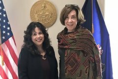 October 25, 2019- Senator Iovino meets with Lena Hannah from the PA School Boards Association.